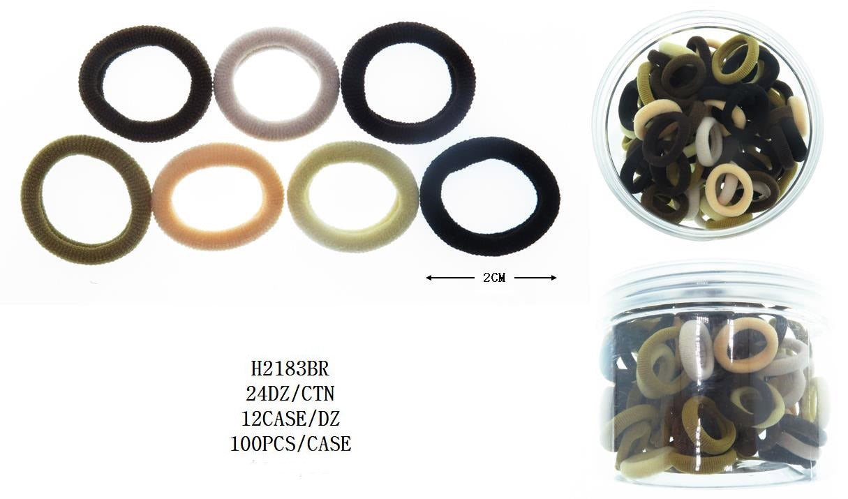 MINI ELASTICS IN CONTAINER - BROWNS