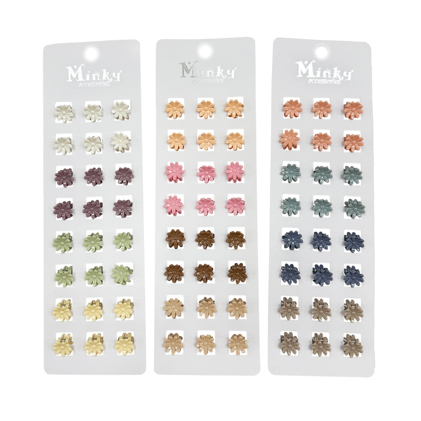 Mini Baby Flower Claw Clips - Set of 24