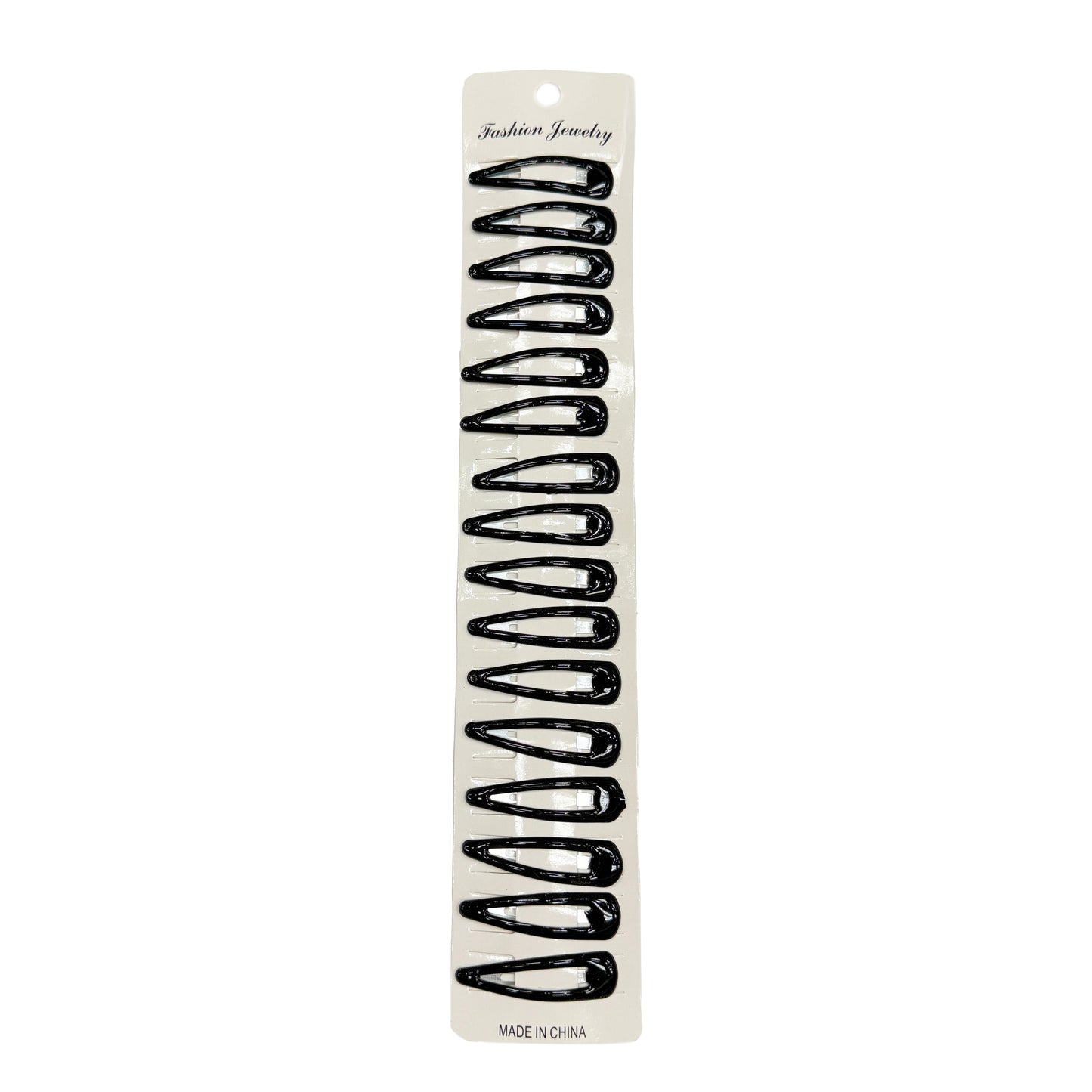 Black Snap Clips - Set of 16
