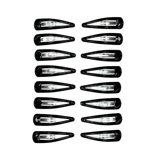 Black Snap Clips - Set of 16