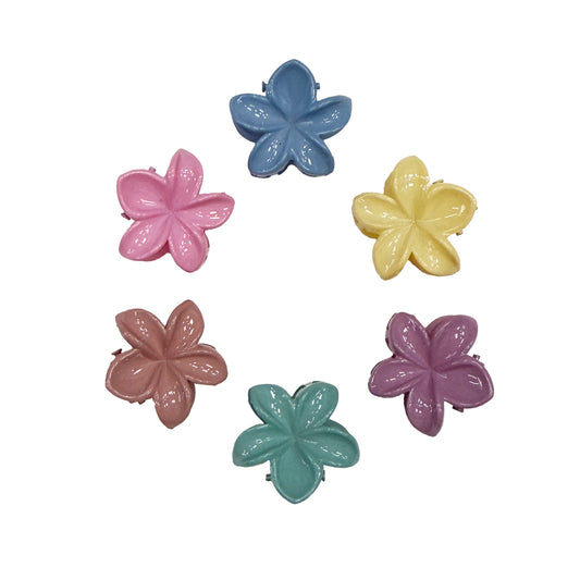 Small Hawaii Flower Claw Clips - Set of 6