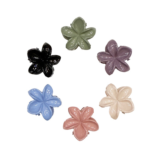 Small Hawaii Flower Claw Clips - Set of 6