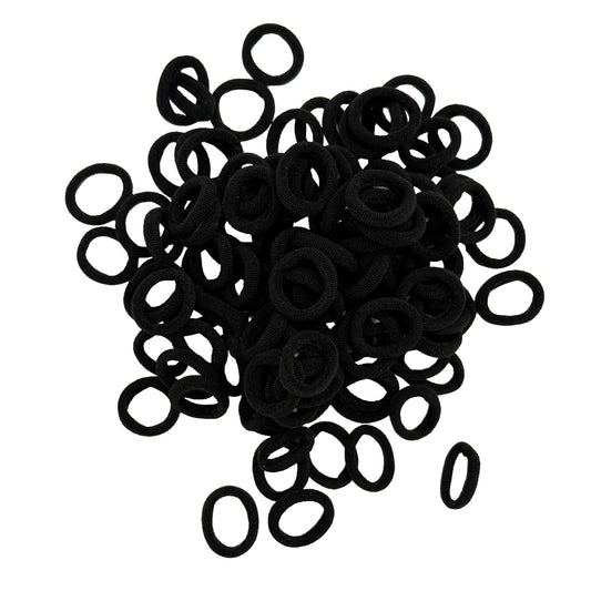 100 pcs Mini Elastics - Black