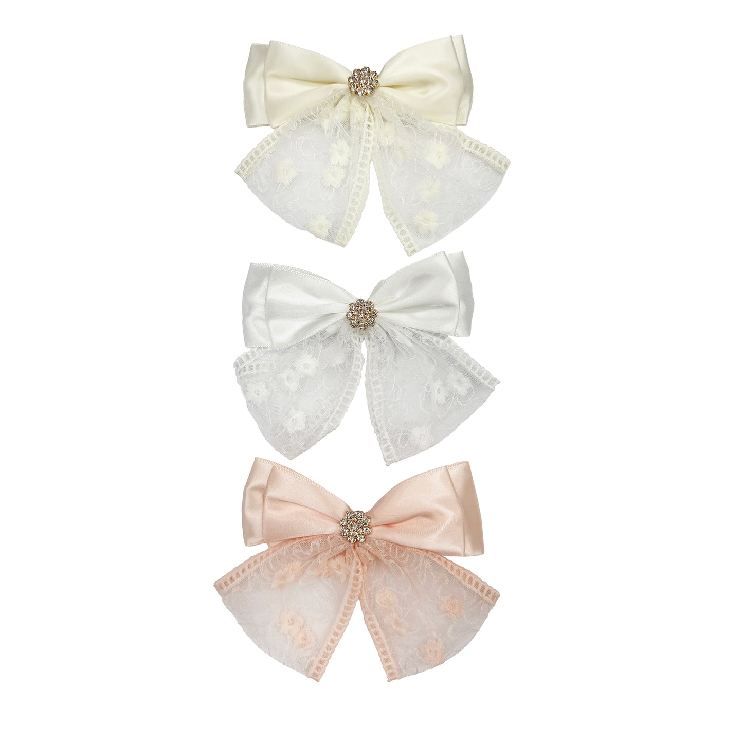 Lacy Embroidery Princess Bows