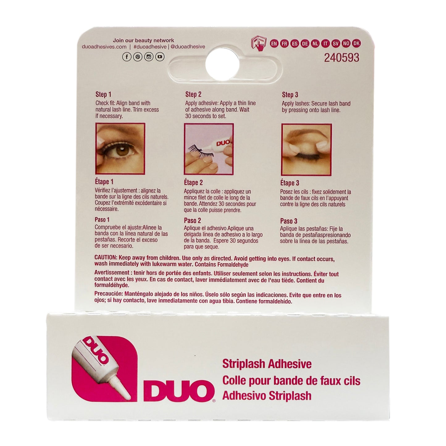 DUO Dark Tone Striplash Adhesive Eyelash Glue "Pink"