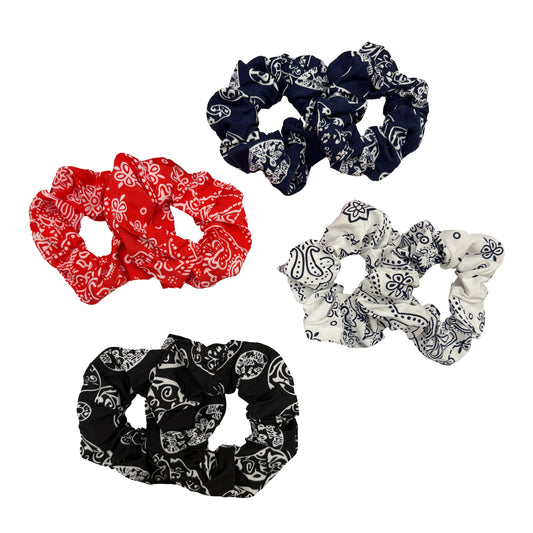 Bandana Print Scrunchies - Set of 2