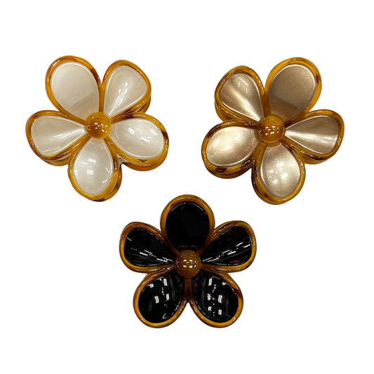 Round Flower Claw Clip