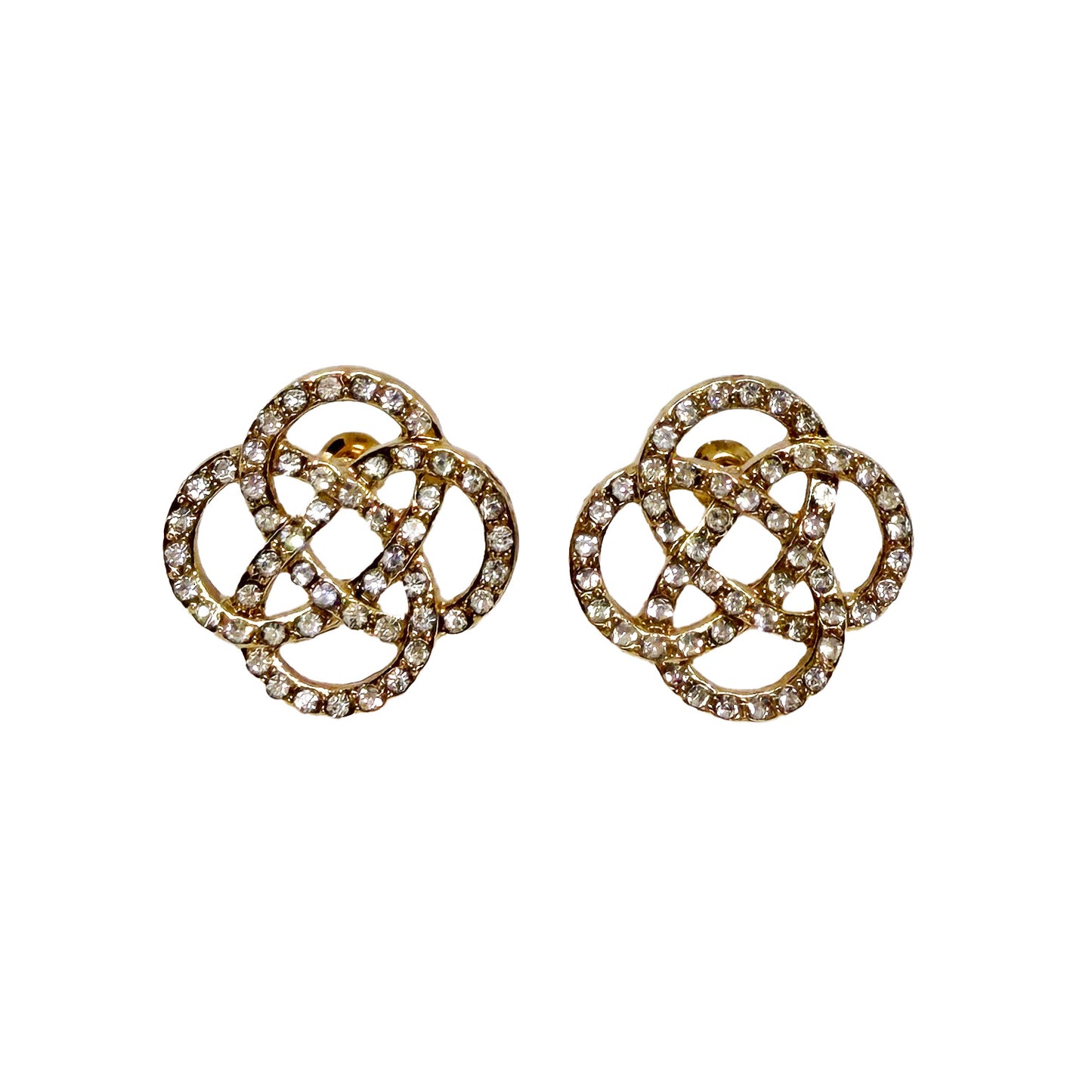 Flower Earrings with Stones