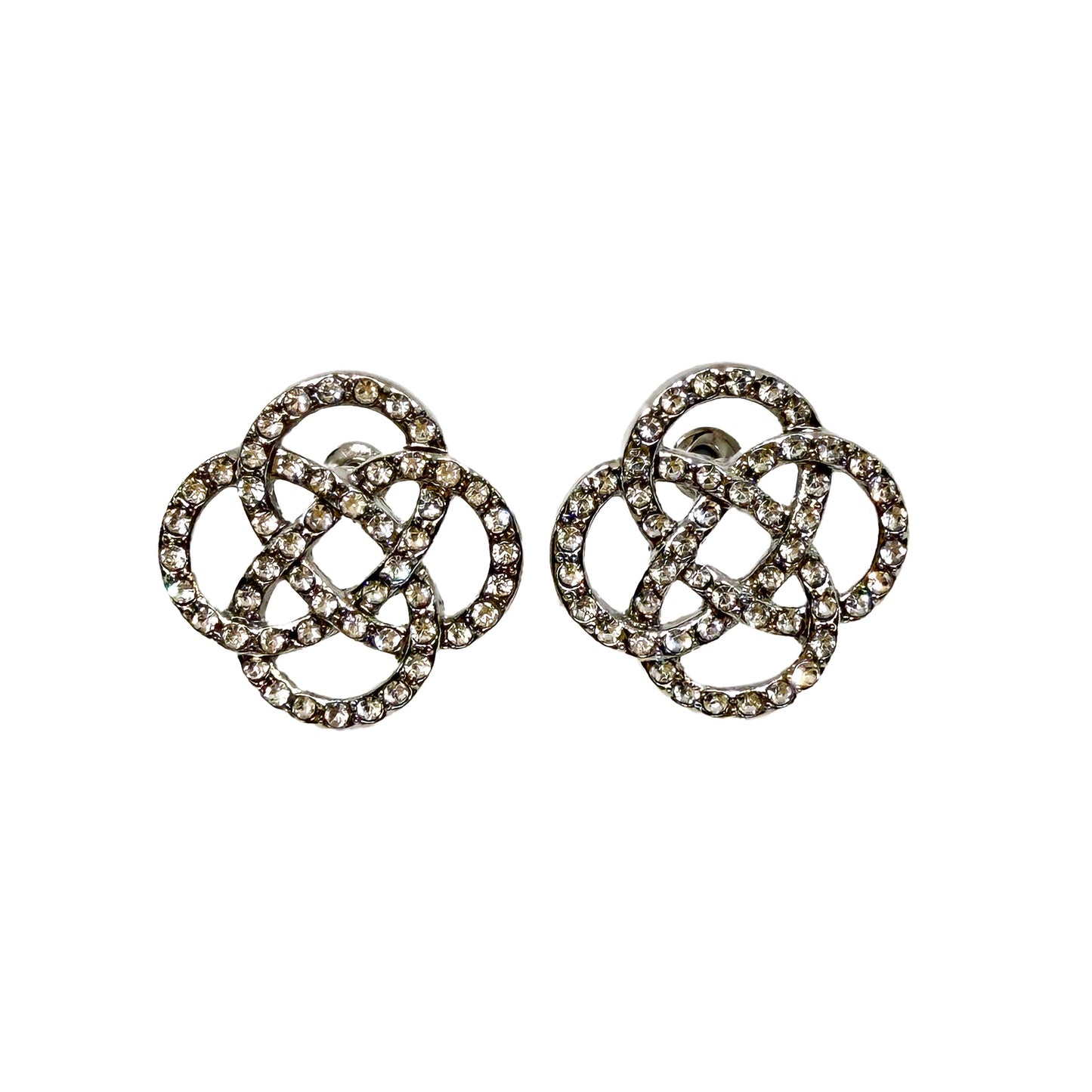 Flower Earrings with Stones