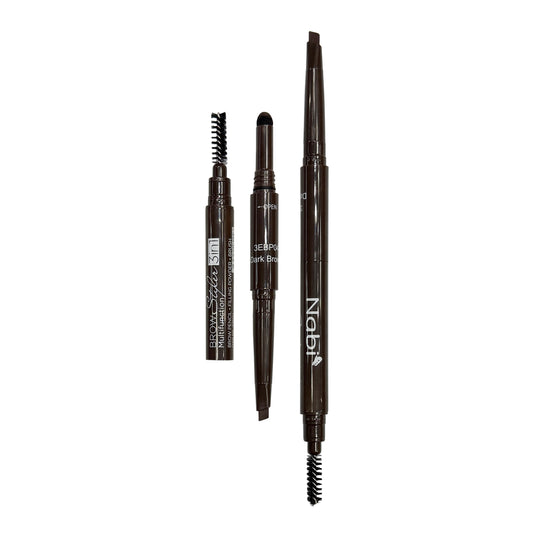 Nabi Retractable 3-in-1 Brow Pencil with Filling Powder & Brush