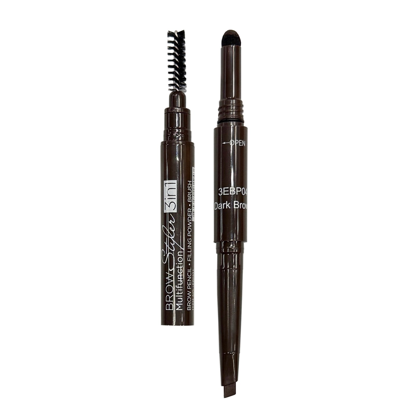 Nabi Retractable 3-in-1 Brow Pencil with Filling Powder & Brush