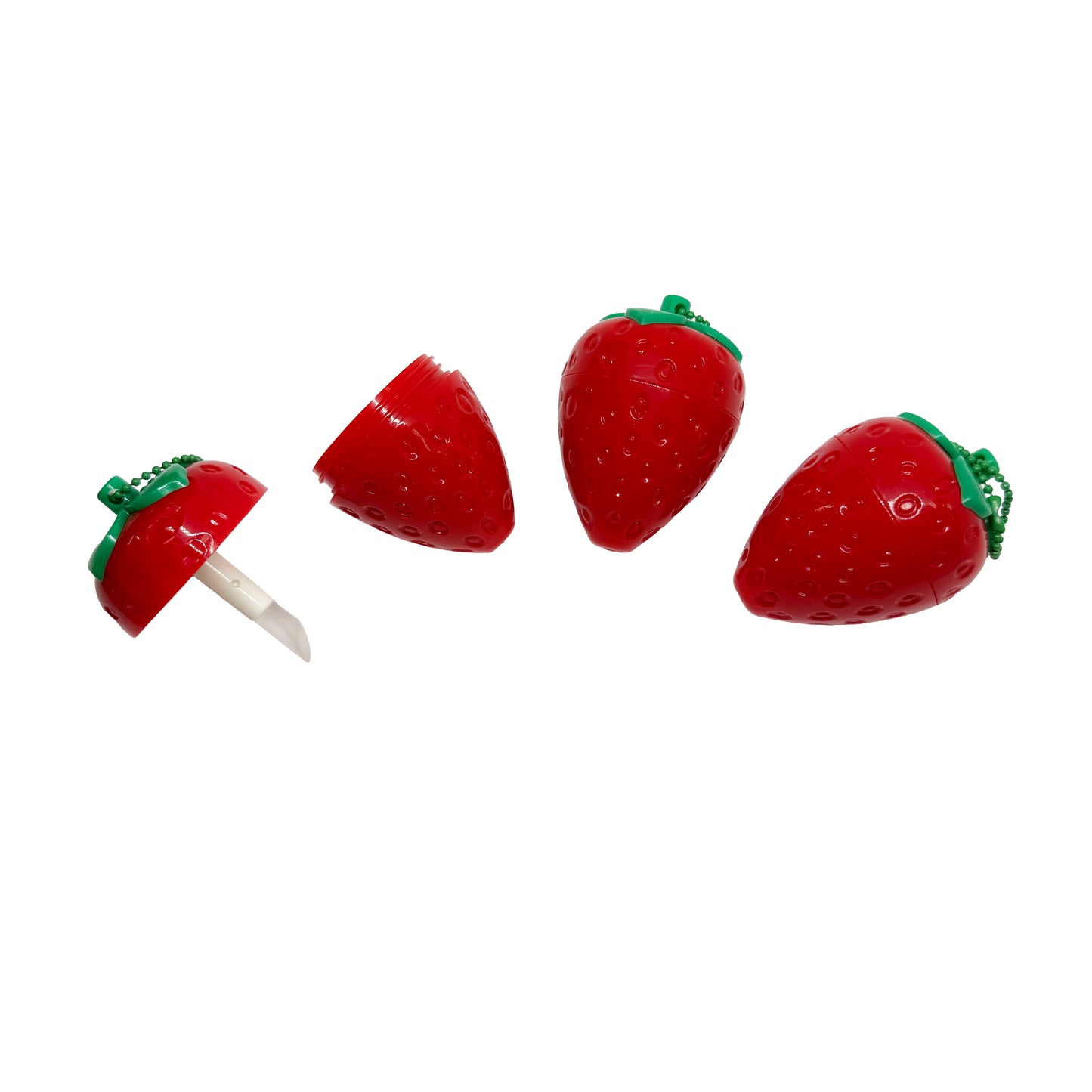 Strawberry Lip Balm (Set of 3) with Applicator