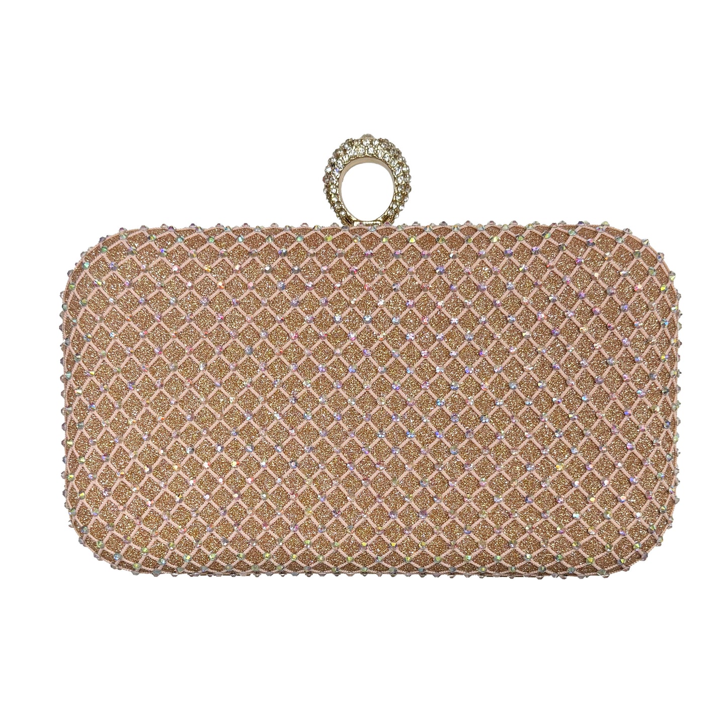 Rectangular Dressy Formal Evening Clutch with Attachable Shoulder Strap