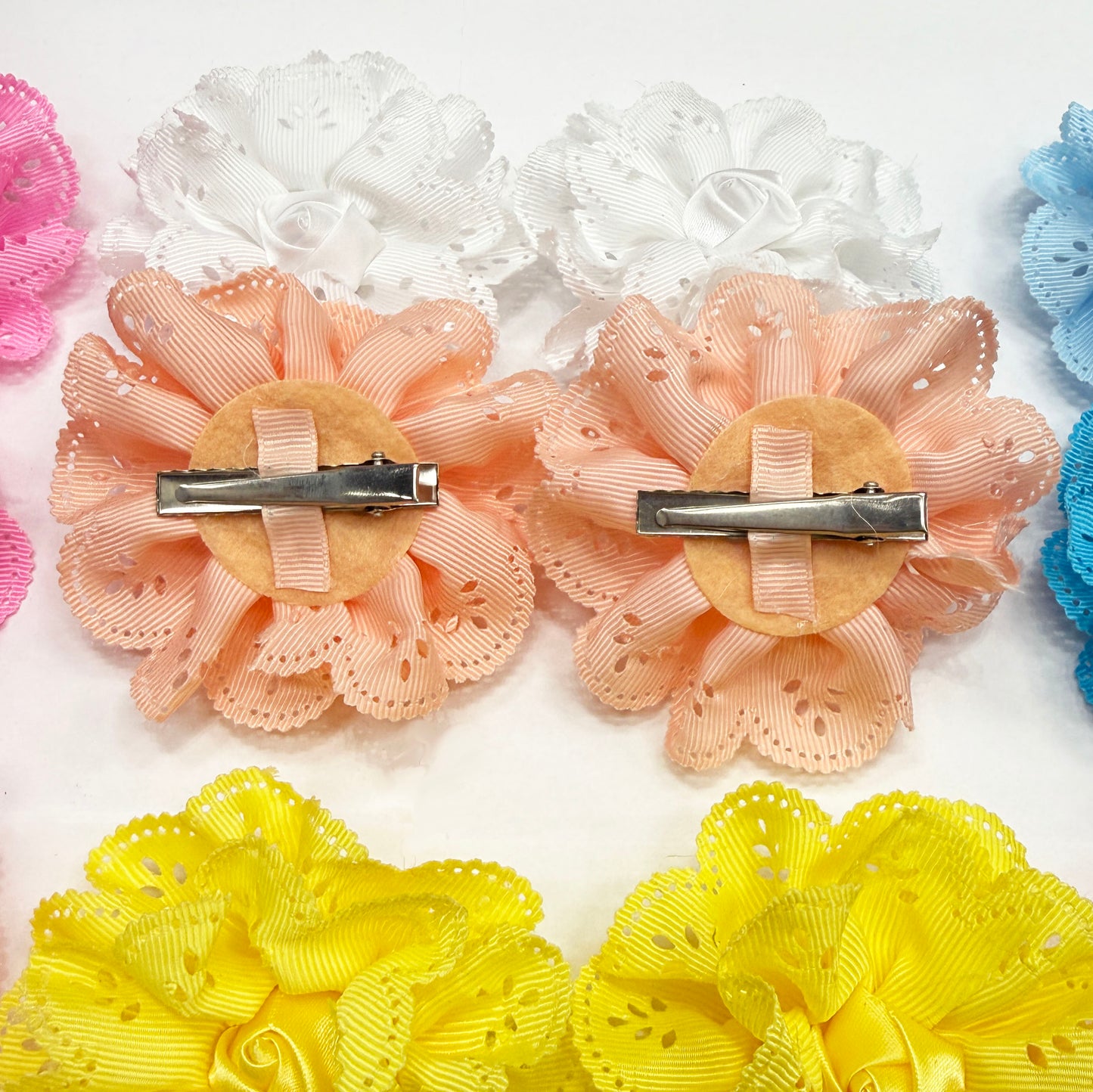24 pcs Rose Hair Bows with Alligator Clips