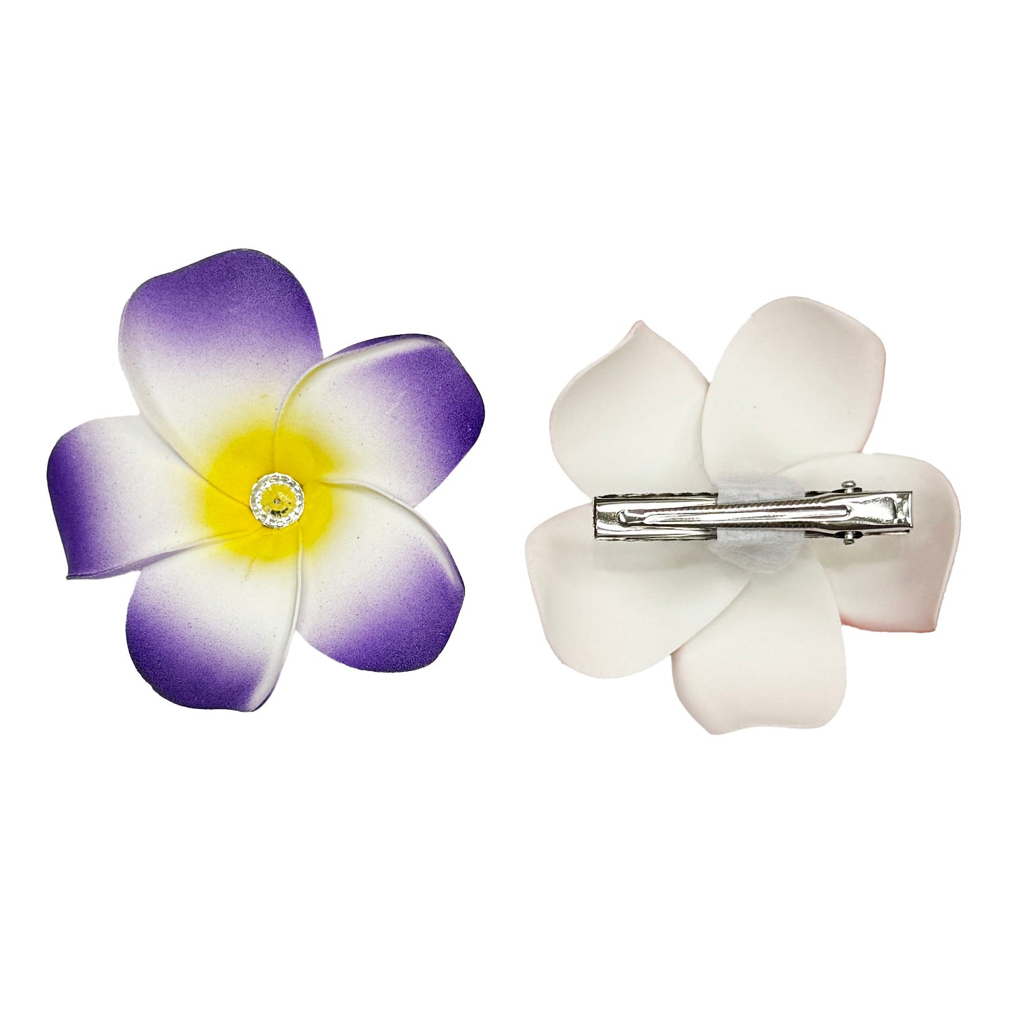 12 pcs Hawaiian Flower Hair Pins with Stones