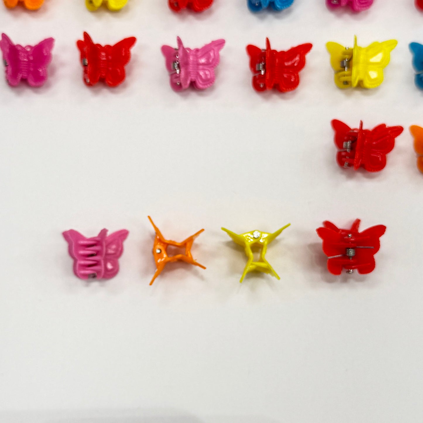 Small Colorful Butterfly Claw Clips - Set of 24