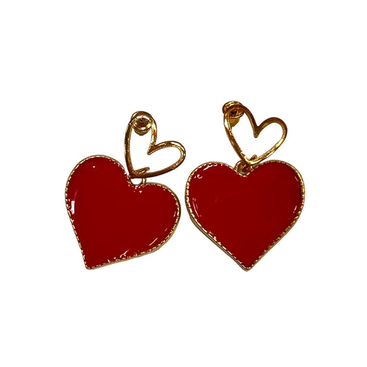 Enamel Heart Earrings - ALL FOR LOVE