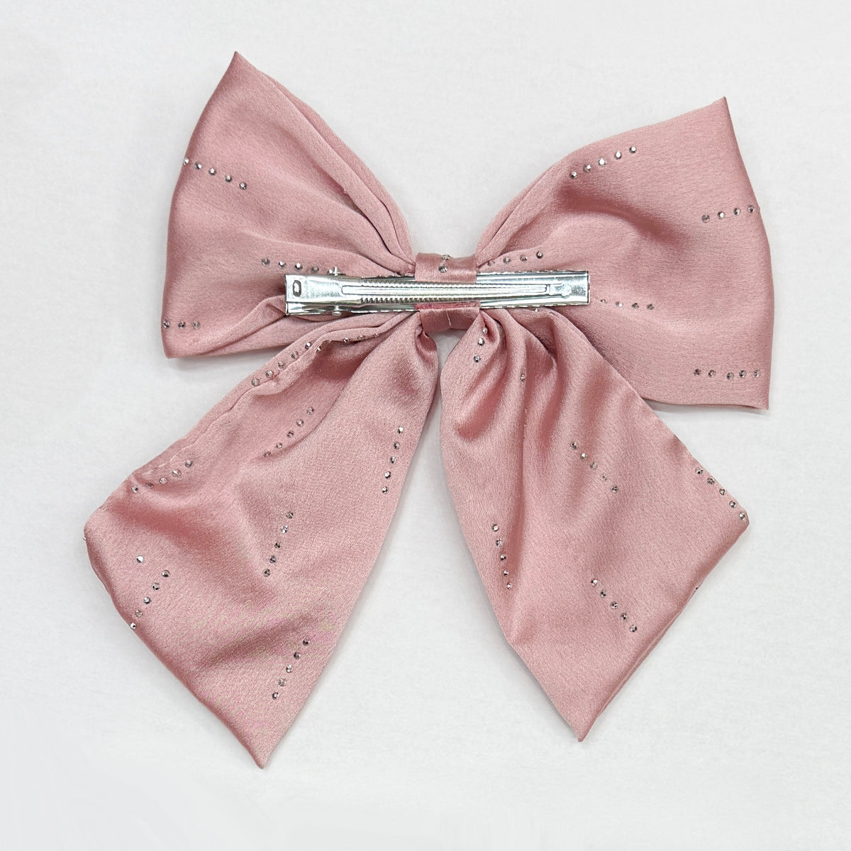 Satin Hair Bows with Gems