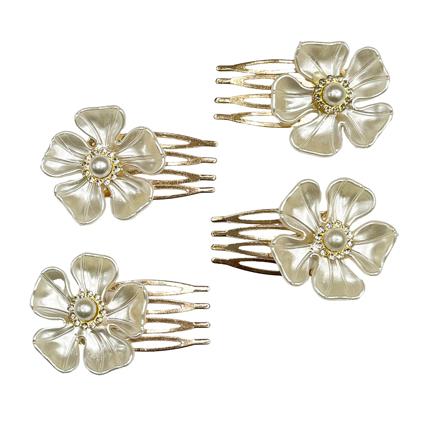 Comb Hair Pins - PEARLY FLOWERS