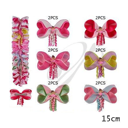 Hair Bow Set of 12 pcs