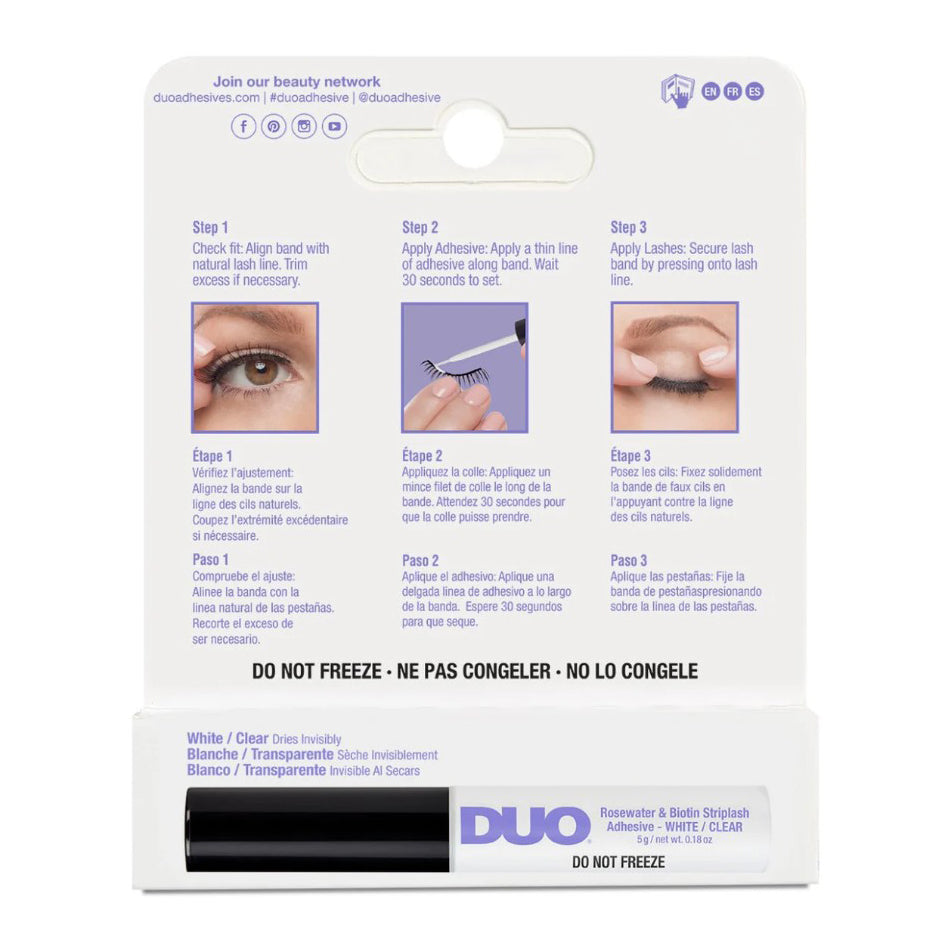 DUO Rosewater & Biotin Striplash Adhesive Eyelash Glue "Purple"