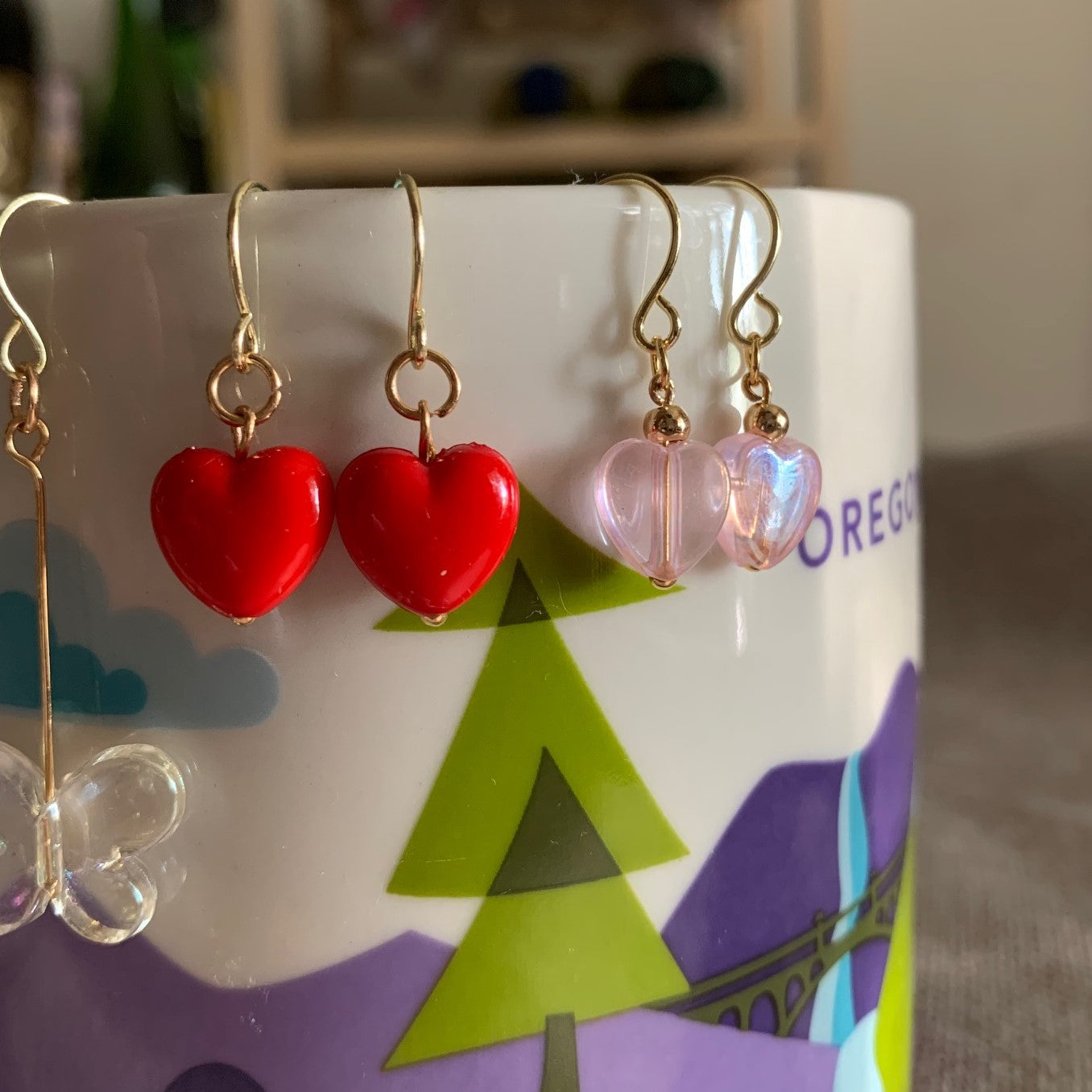 Heart Dangle Earrings - FRAGILE