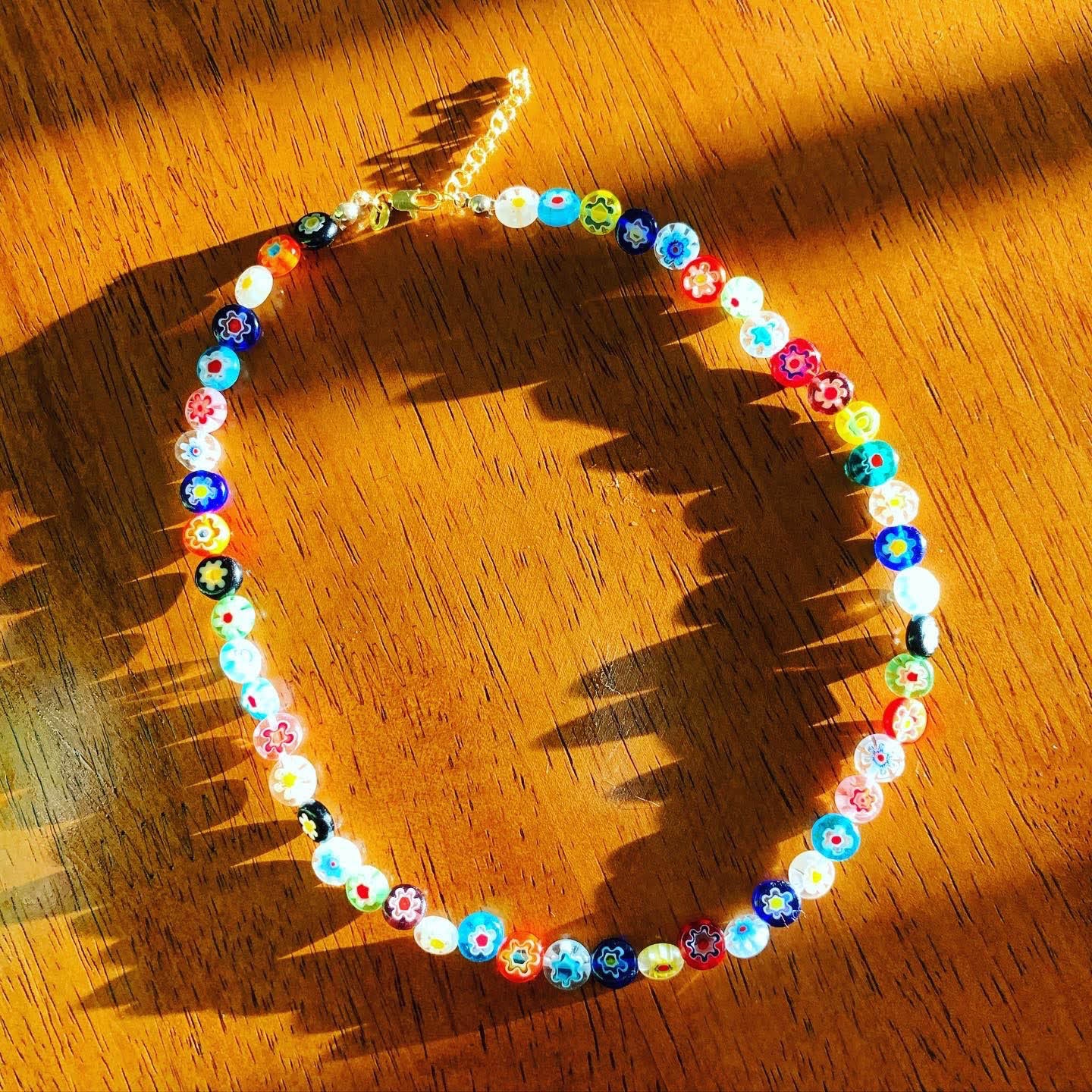 Glass Flowers Necklace - MILLEFIORI NECKLACE