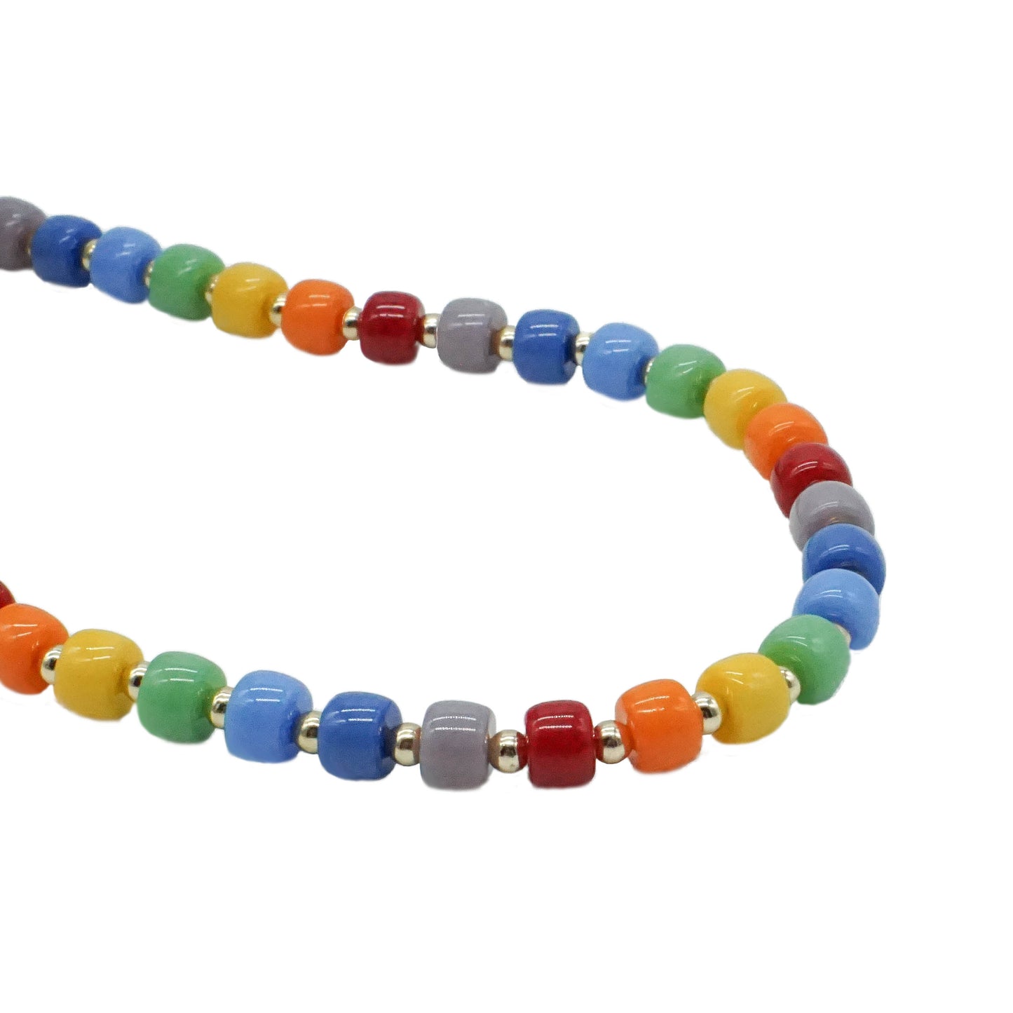 Glass Rainbow Necklace - ROYGBIV