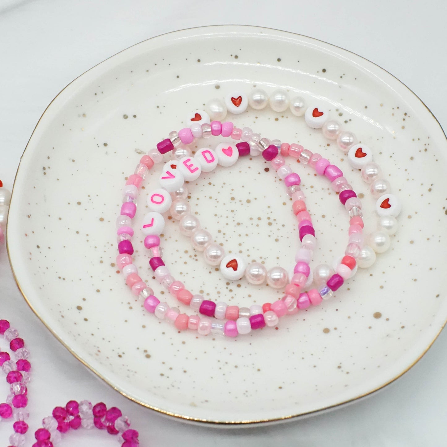 Beaded Bracelet Set - LOVED BY PINK