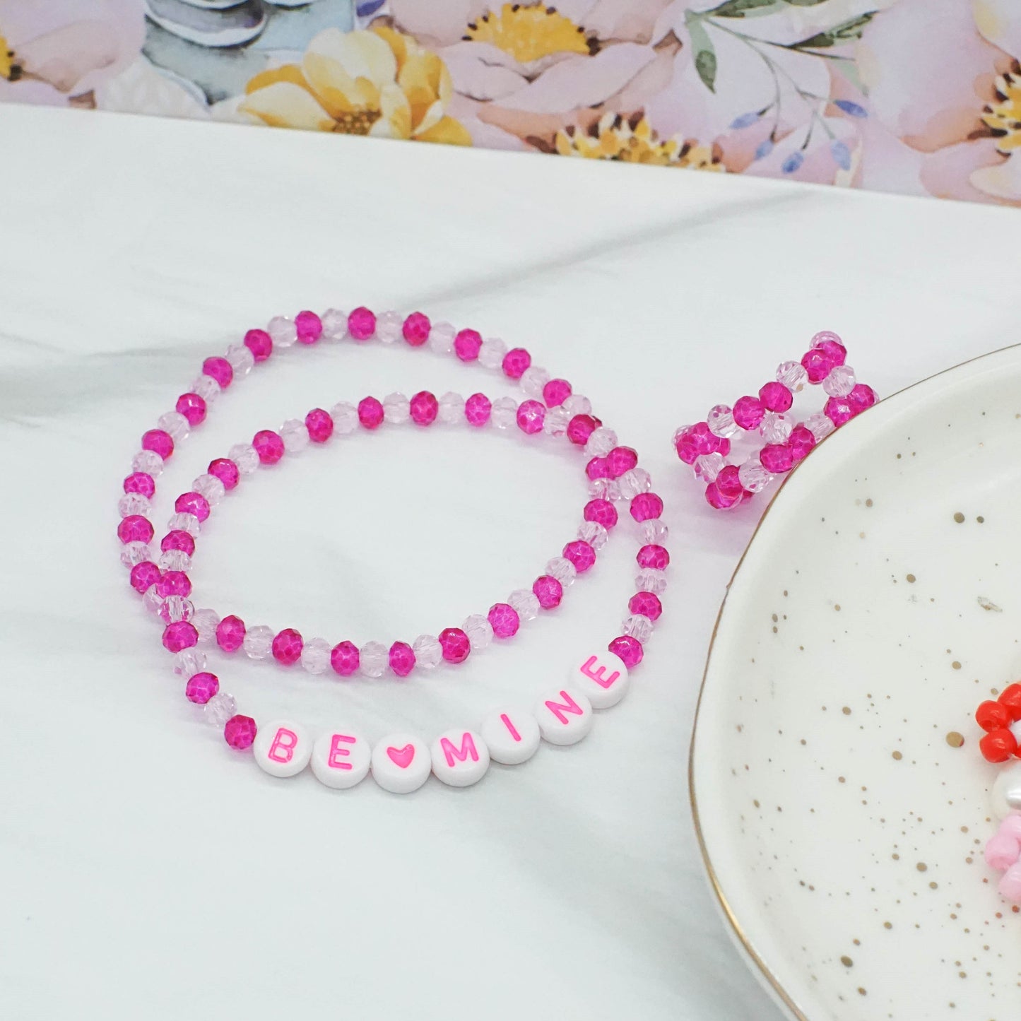 Beaded Bracelet Set - BE MINE