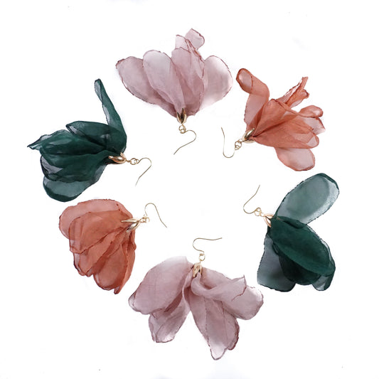 Flower Petal Earrings - FLOWERS IN THE WIND