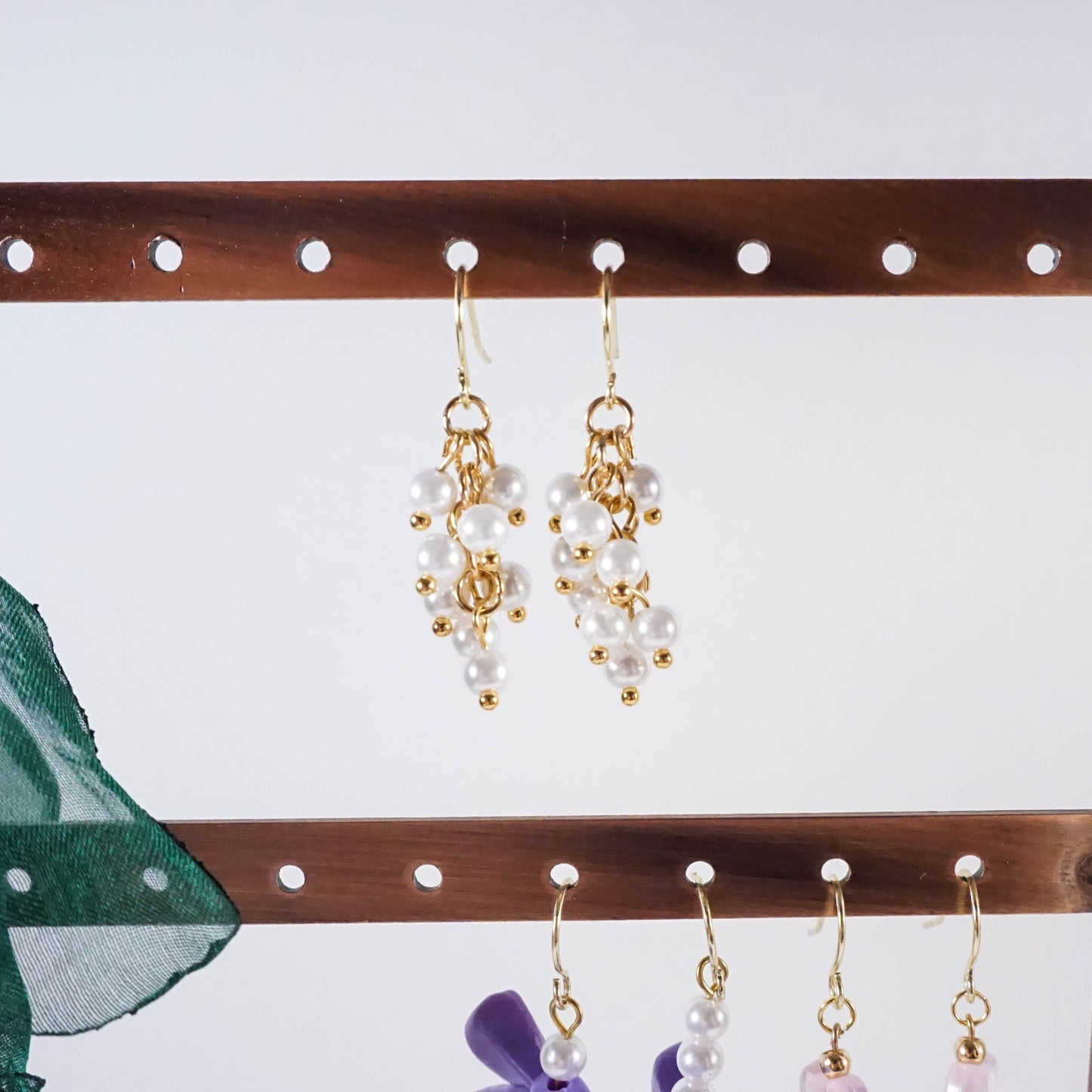 Dangle Pearl Earrings - PEARL GRAPE