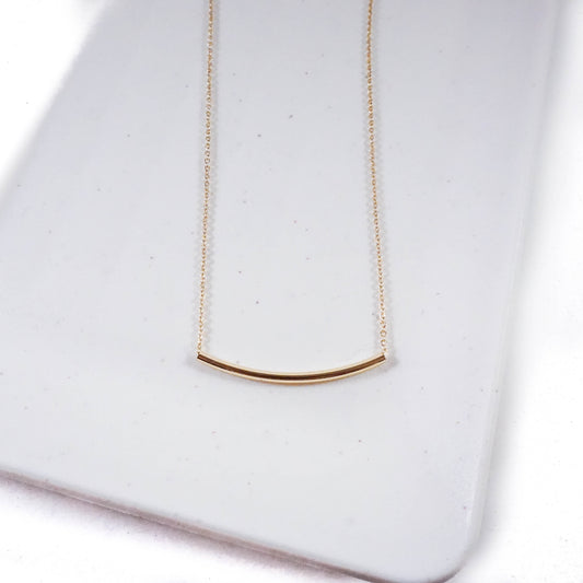 Thin Gold Chain Necklace - SMILING NECKLACE
