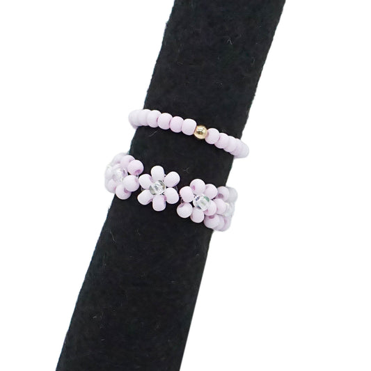Beaded Ring Set - CHERRY BLOSSOMS