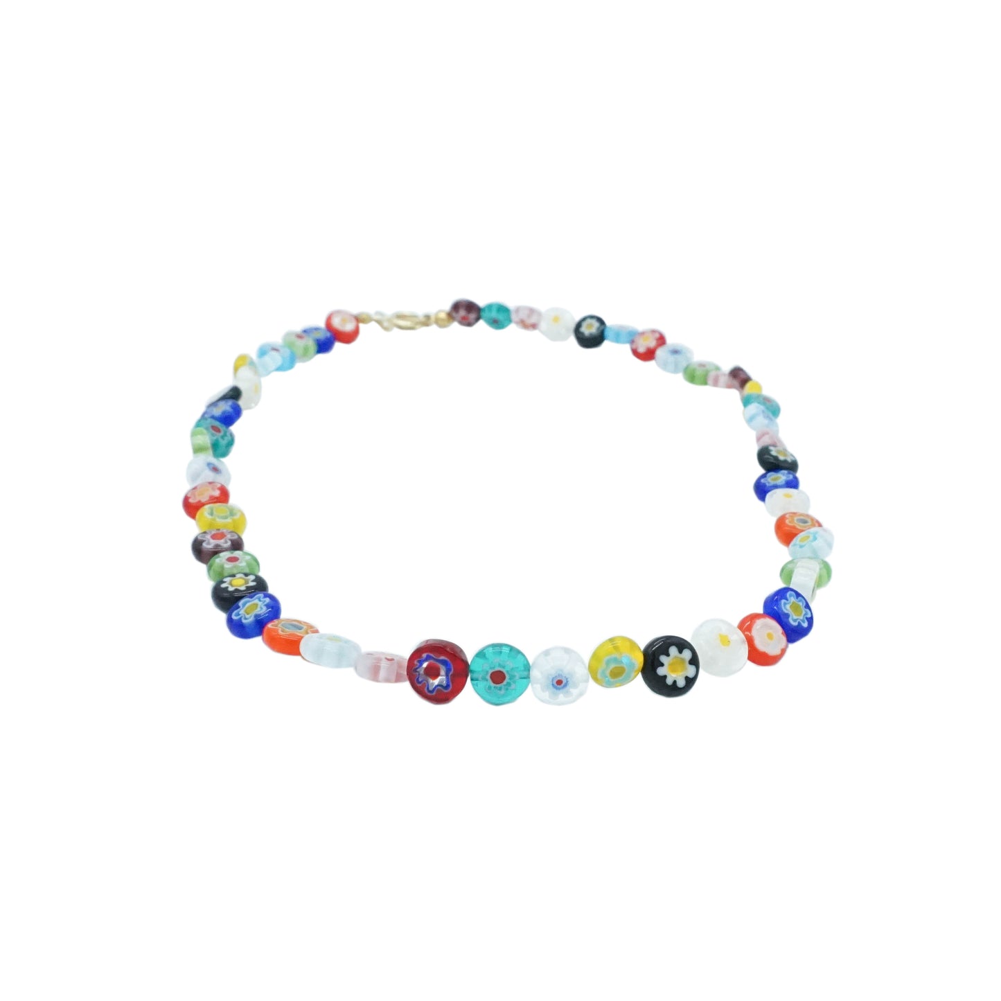 Glass Flowers Necklace - MILLEFIORI NECKLACE