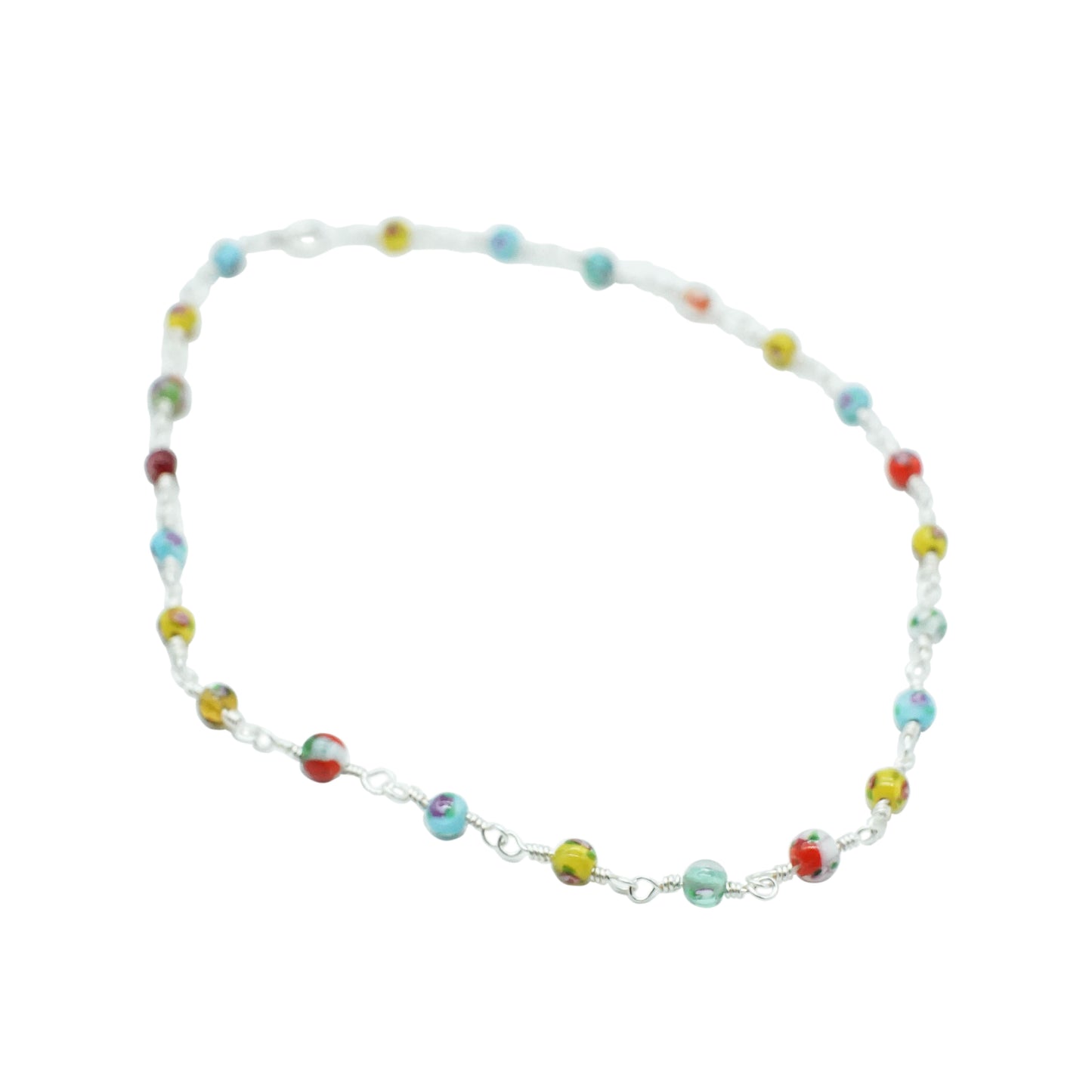 Wired Necklace - GLASS FLOWERS