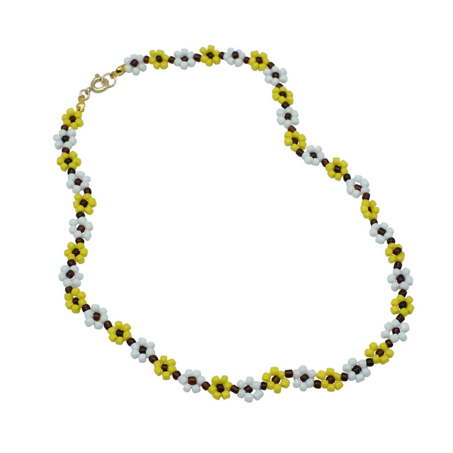 Beaded Flower Necklace - SUN, FLOWERS & BEES