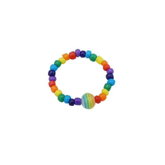 Rainbow Beaded Ring - RAINBOW PLANET