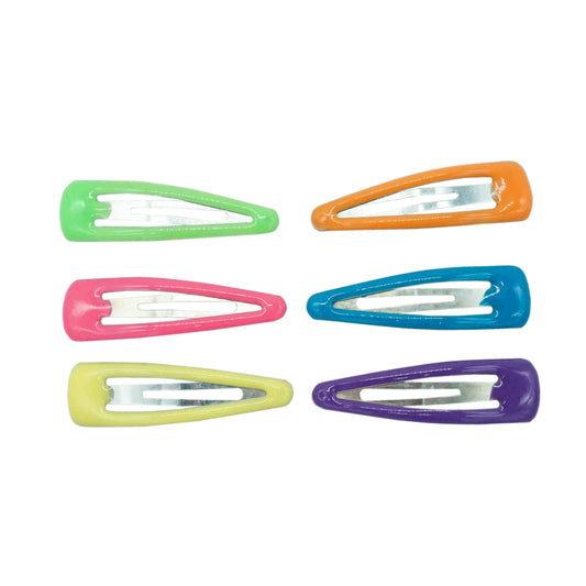 Neon Snap Clips - Set of Six