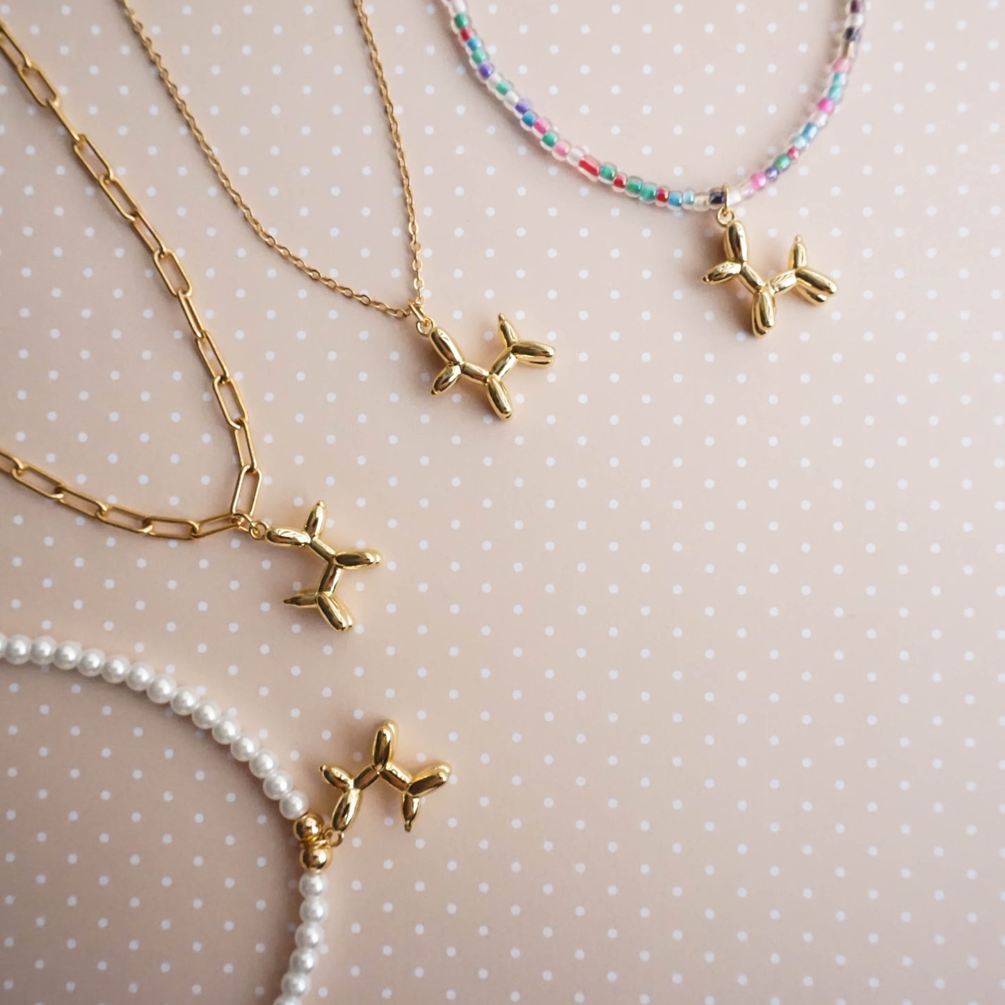 Balloon Dog Charm Necklace - POP PUP