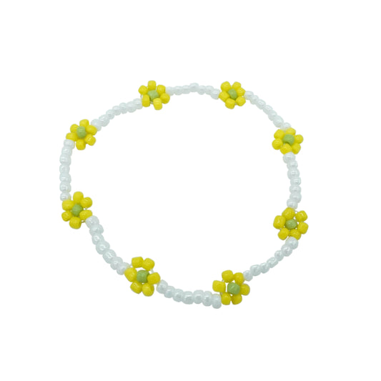 Beaded Flower Bracelet - FALL PRIMROSE