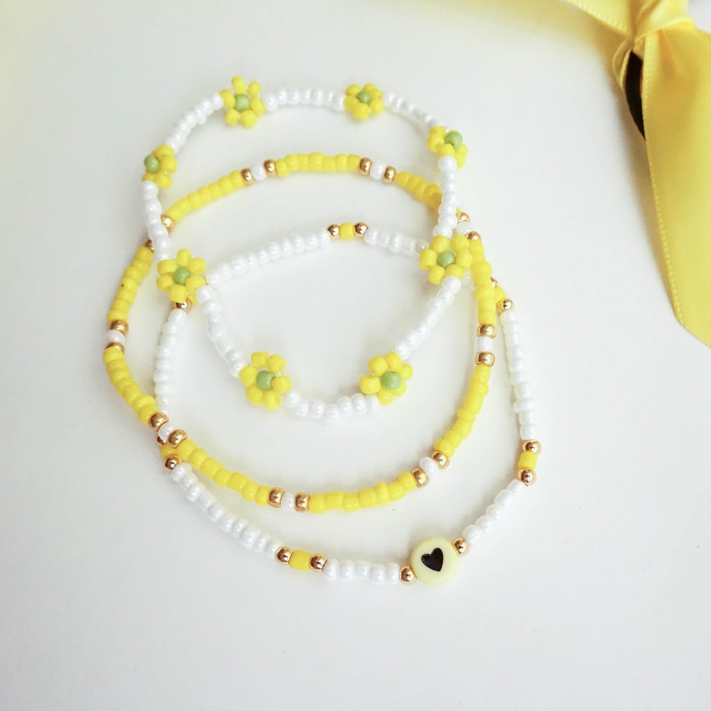 Beaded Flower Bracelet - FALL PRIMROSE