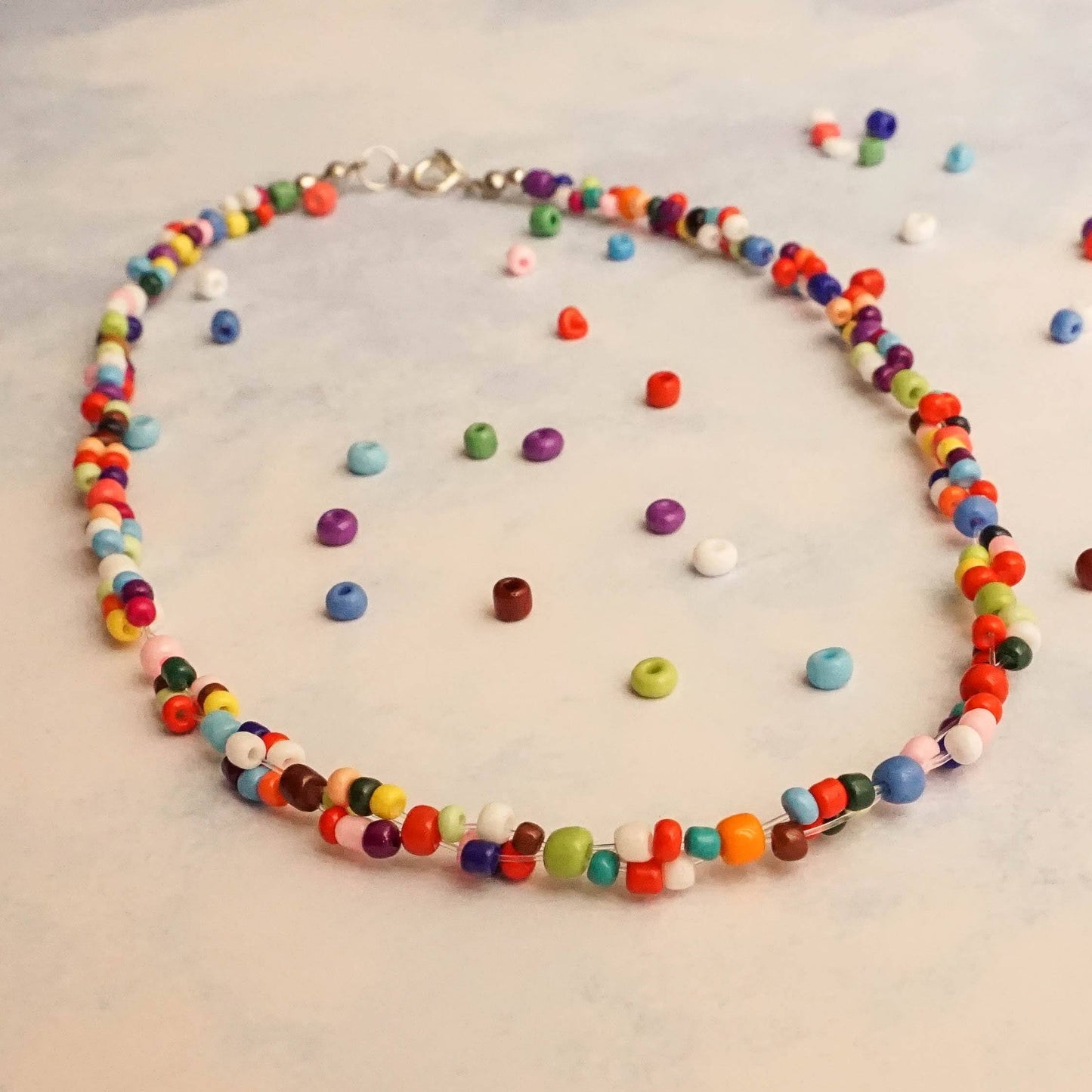 Beaded Braid Necklace - BRAIDED SEEDS