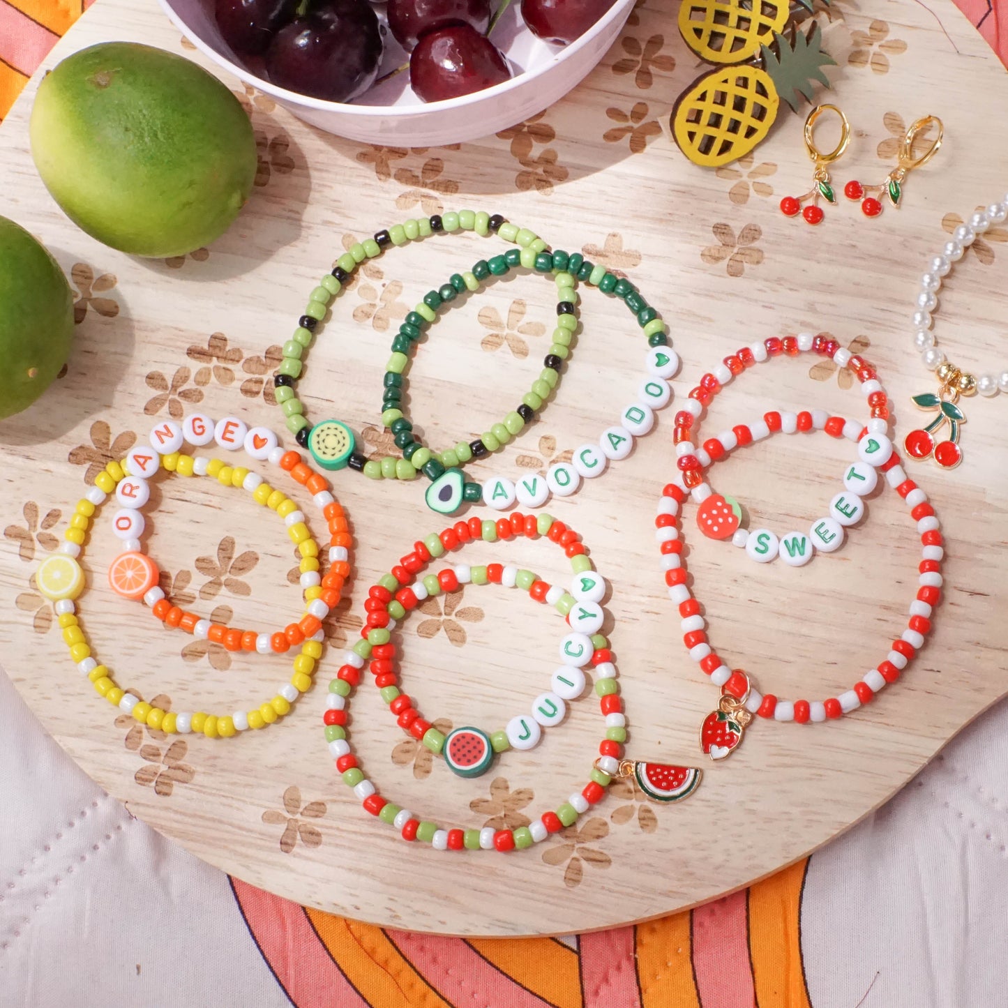 Fruit Beaded Bracelet - FRUITY FRESH