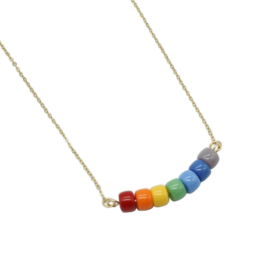Gold Custom Chain Necklace - OVER THE RAINBOW