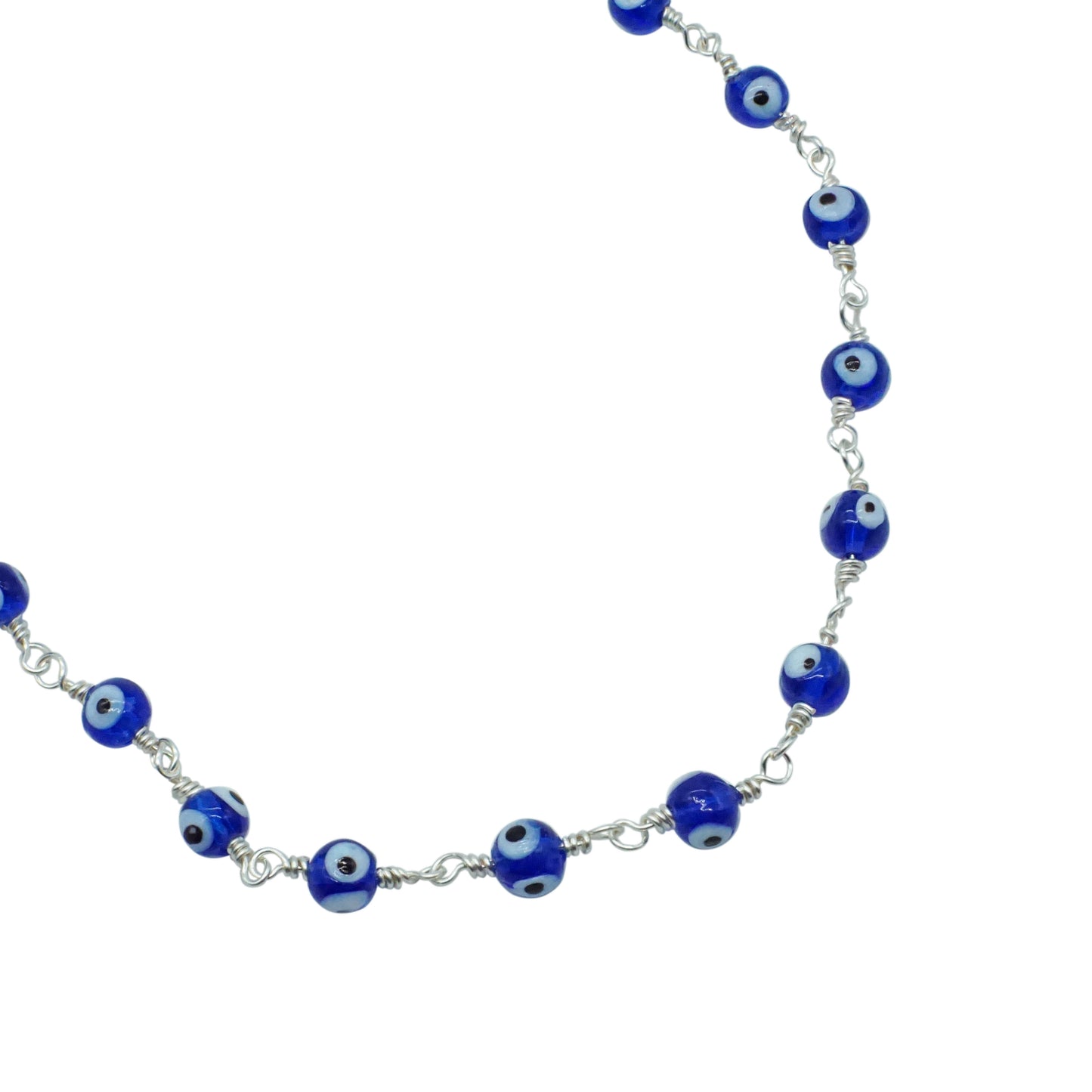 Wired Evil Eye Necklace - EVILSILVER