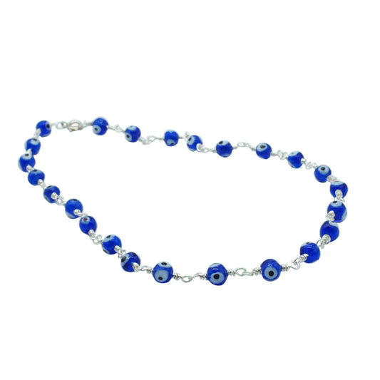 Wired Evil Eye Necklace - EVILSILVER