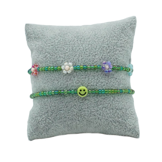 Beaded Bracelet Set - GREENISH