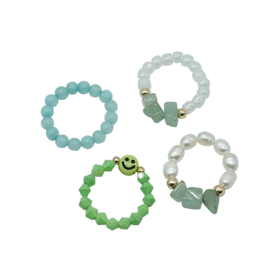 Beaded Rings - PIECES OF GREEN
