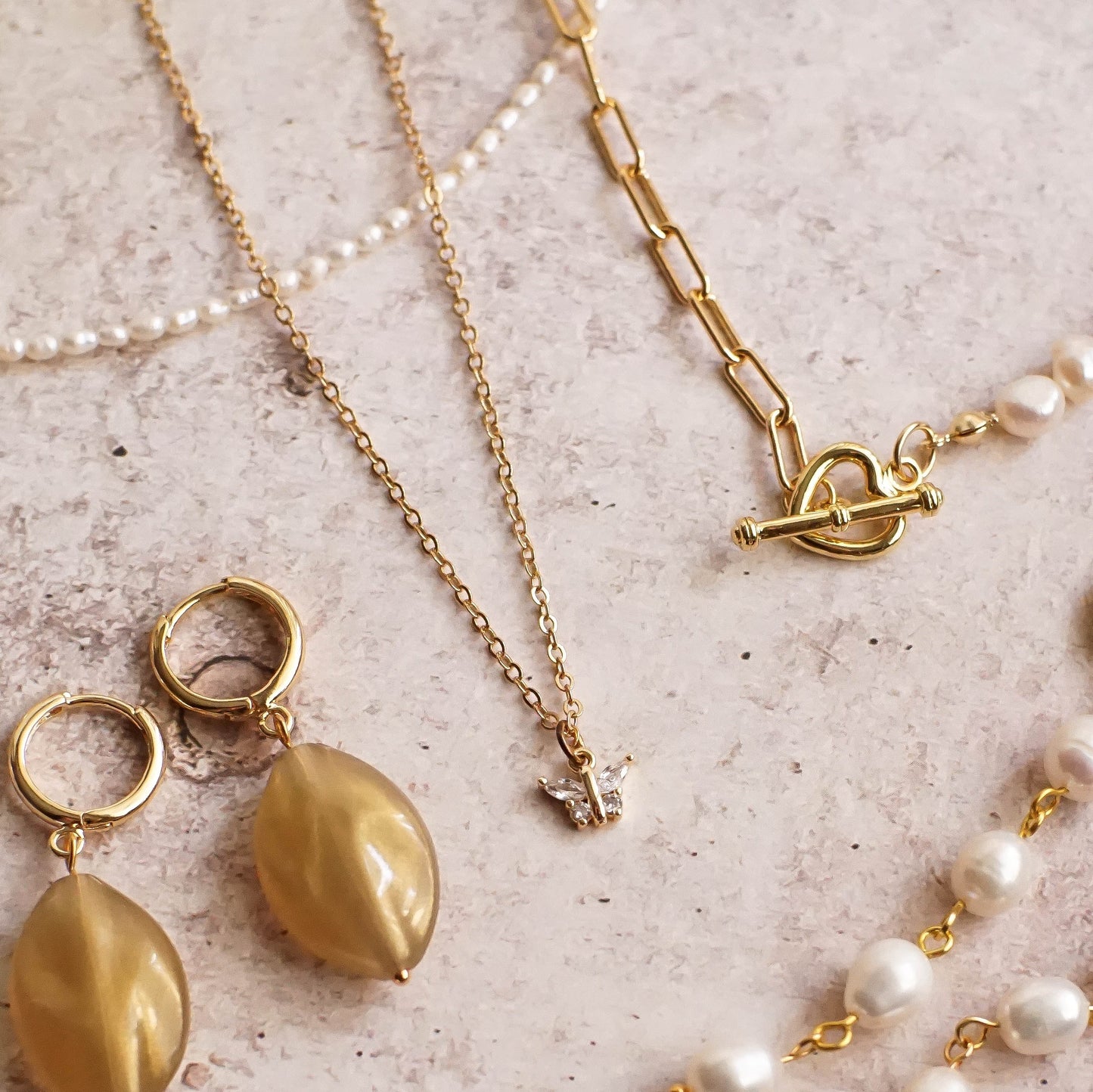 Gold Chain Necklace - MINI BUTTERFLY